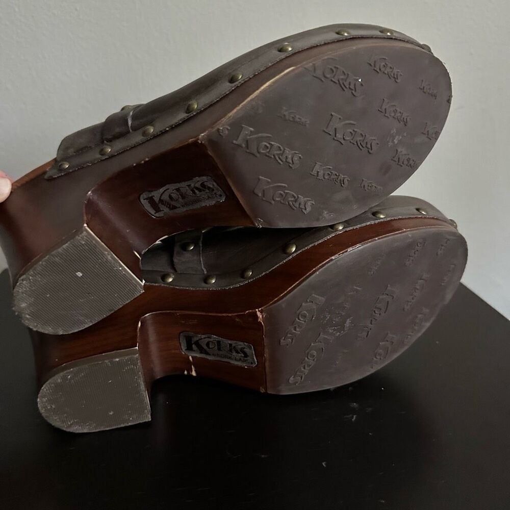 Korks‎ Deba Clog Kork-Ease Taupe Leather Slingback Buckle Clog Mule size 10 / 42 - Picture 7 of 9